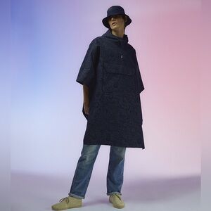 Pretty Green reflective paisley poncho (SS22)